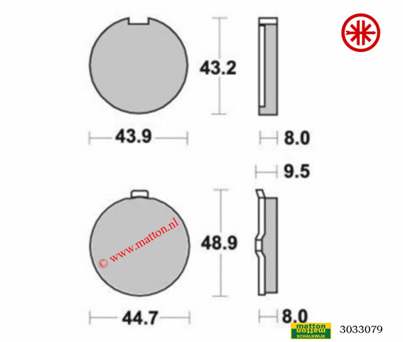 3033079 Remblokset Kreidler SBS 524HF