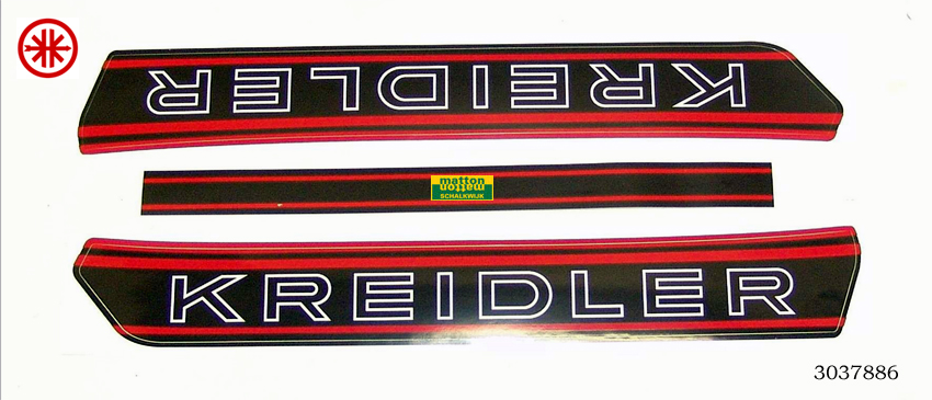 3037886 Tanktransferset Kreidler zwart/rood