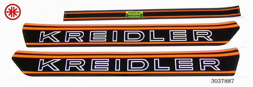 3037887 Tanktransferset Kreidler zwart/oranje