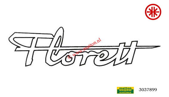 3037899 Sticker Kreidler Florett zwart/wit