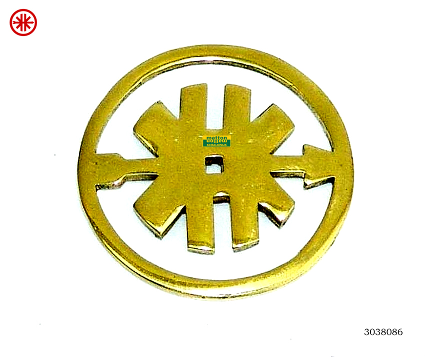 3038086 Embleem KK tank Kreidler messing