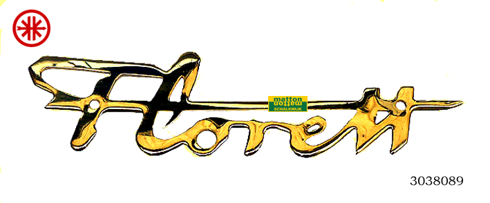 3038089 Embleem tank Florett Kreidler messing