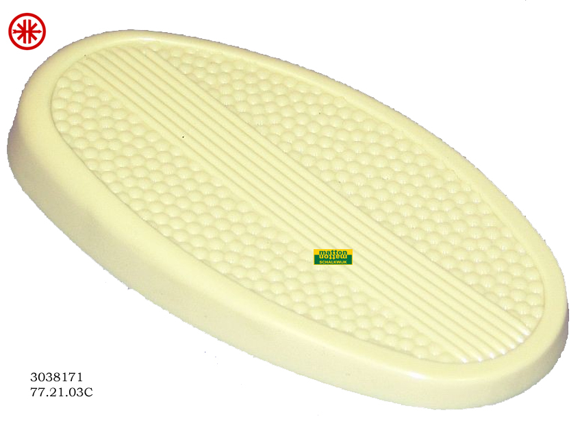 3038171 Knierubber tank rechts creme Kreidler t/m 1965