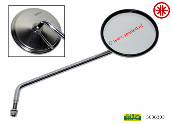 3038303 Spiegel chroom rond rechts Bumm 911/62kvr Kreidler