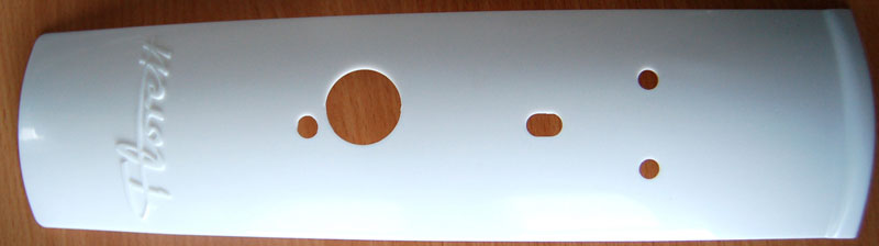 3039300 Witte plaat Kreidler voor het achterspatbord