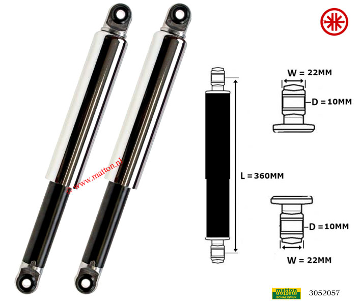 3052057 Schokbrekerset IMCA dicht vanaf 1968 kreidler 360mm