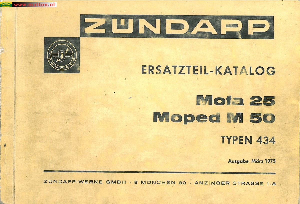 6860215 Onderdelenboek Zundapp 434