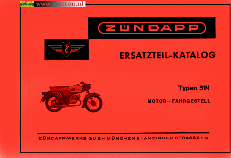 6860245 Onderdelenboek Zundapp 514