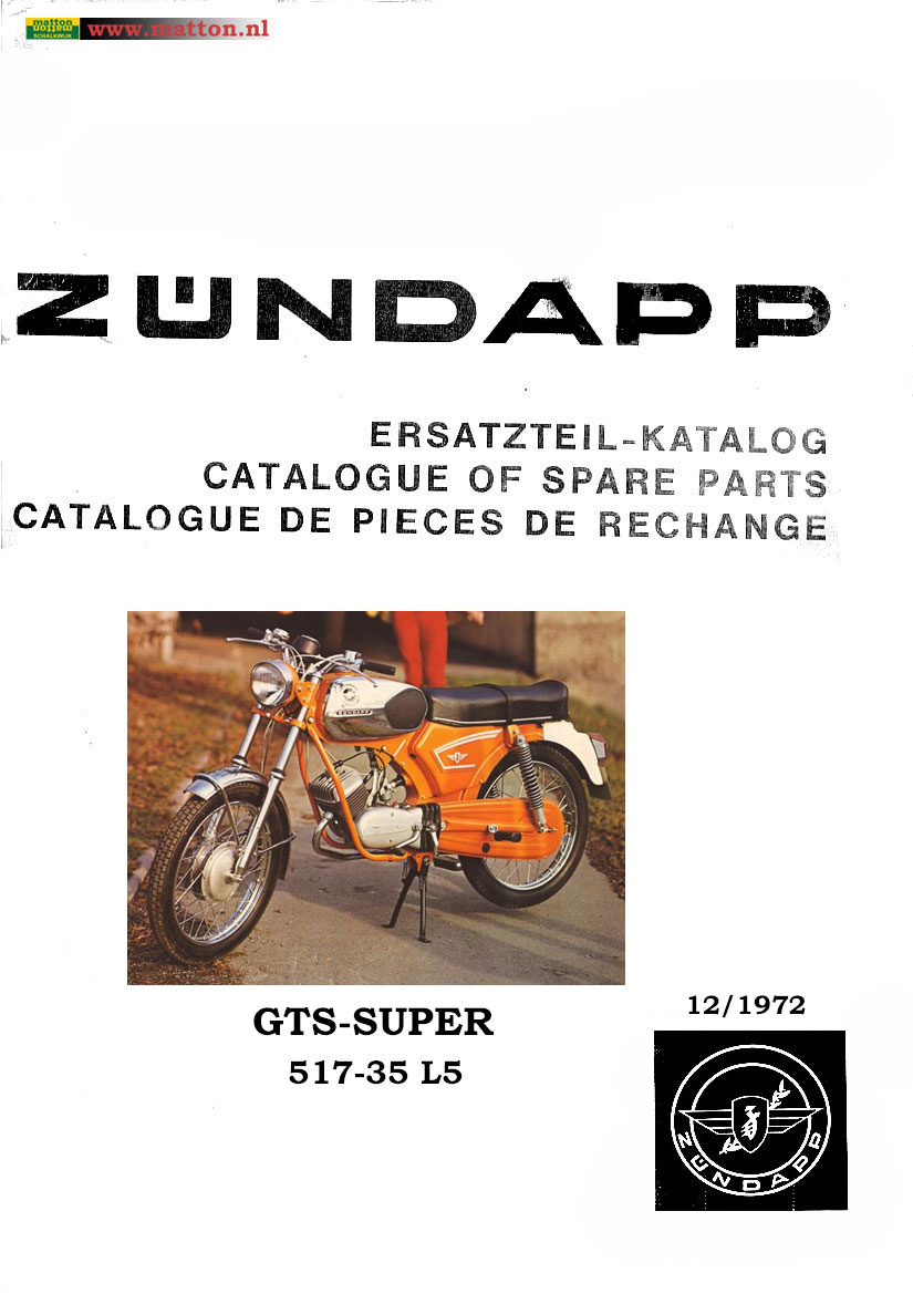 6860263 Onderdelenboek Zundapp 517