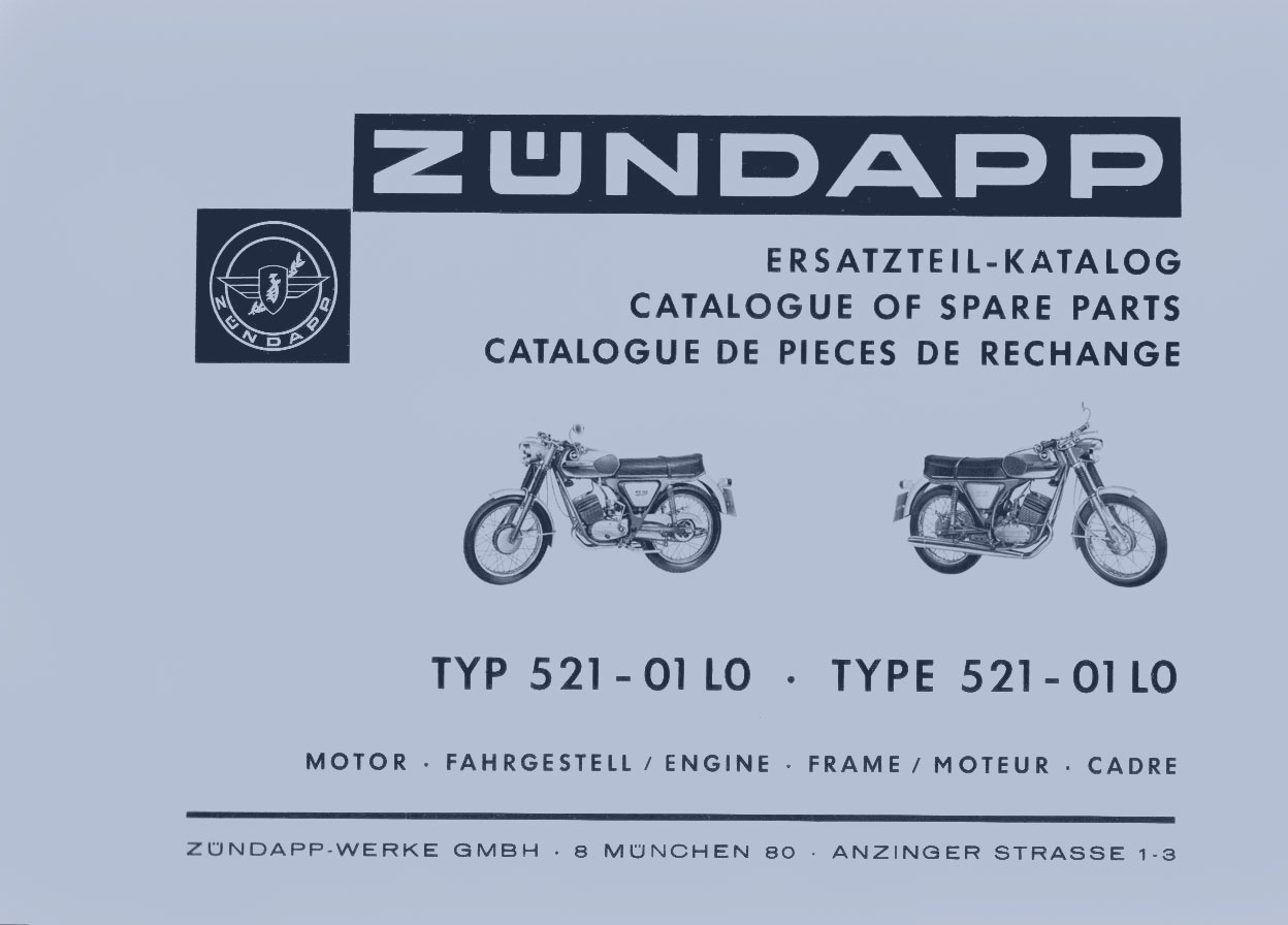 6860298 Onderdelenboek Zundapp 521
