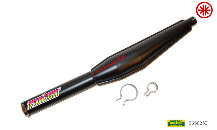 5650255 Uitlaat cross 28mm zwart Kreidler