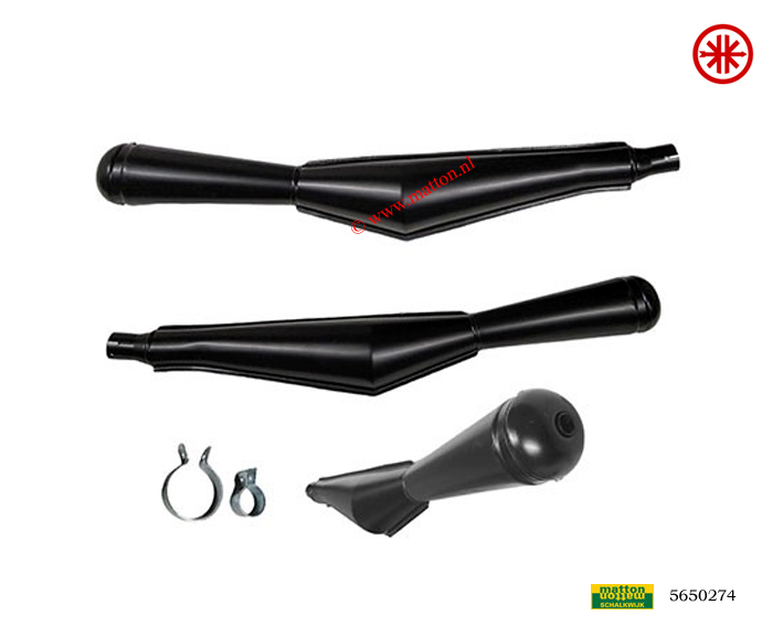 5650274 Uitlaat megafoon 28mm zwart Kreidler