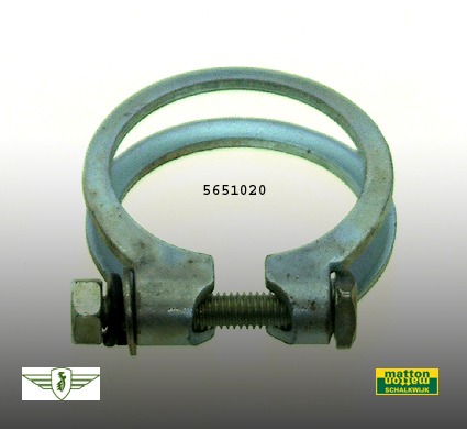 5651020 Uitlaatklem dubbel 38mm