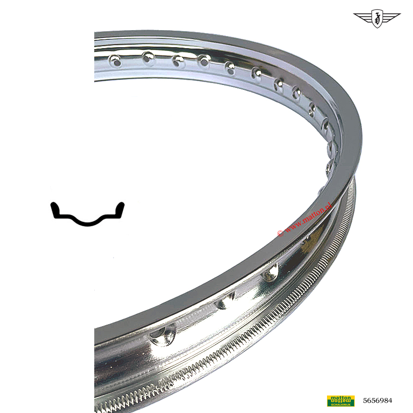 5656984 Velg alu 17 x 1.60 56mm breed