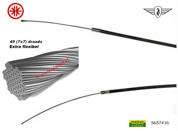 5657416 Gaskabel 49 draadszwart universeel 2,25 mtr Elvedes