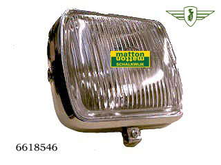 6618546 Koplamp chroom vierkant