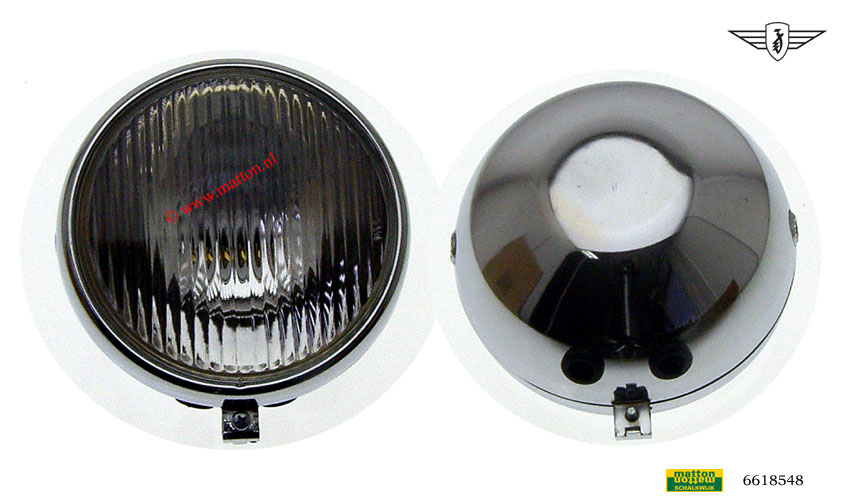 6618548 Koplamp chroom rond 17cm Zundapp 517/529