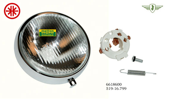 6618600 Koplampunit groot glas Zundapp 517/529