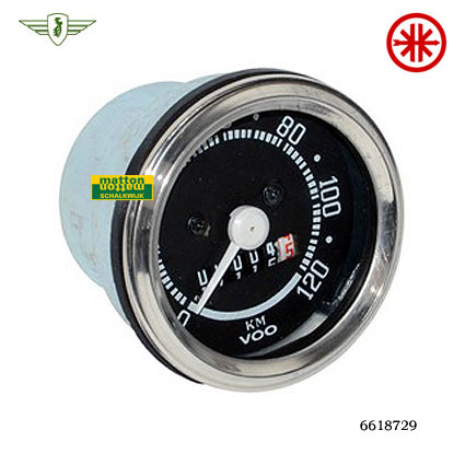 6618729 Tellerklok VDO 60mm tot 120km Zundapp/Kreidler