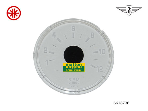 6618736 Toerentellerglas VDO 80mm Zundapp/Kreidler