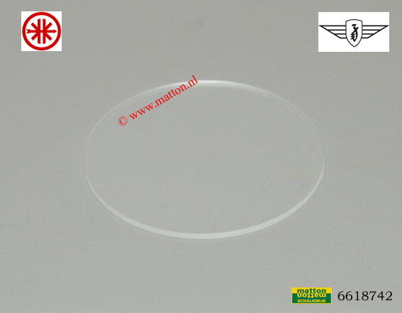 6618742 Tellerglas zonder opdruk VDO met zwarte rand 85mm