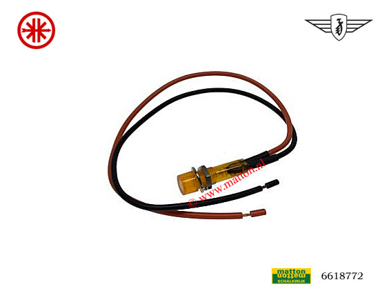 6618772 Cockpit controle lamp oranje 12V 27x8mm