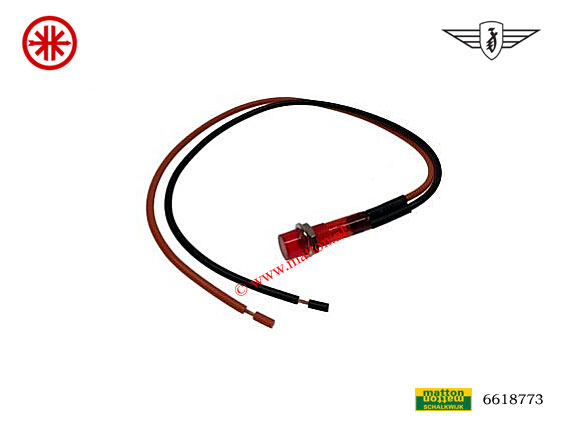 6618773 Cockpit controle lamp rood 12V 27x8mm