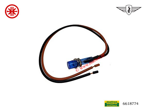 6618774 Cockpit controle lamp blauw 12V 27x8mm