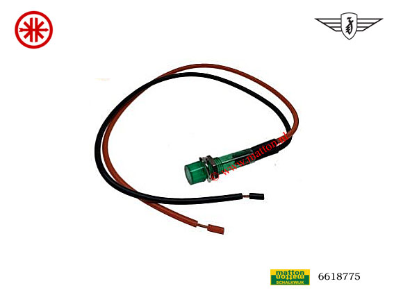 6618775 Cockpit controle lamp groen 12V 27x8mm