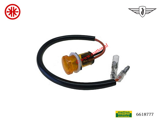 6618777 Cockpit controle lamp oranje 12V 30x18mm