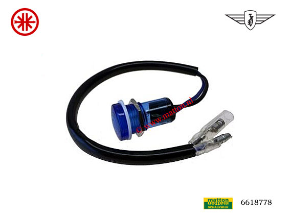 6618778 Cockpit controle lamp blauw 12V 30x18mm