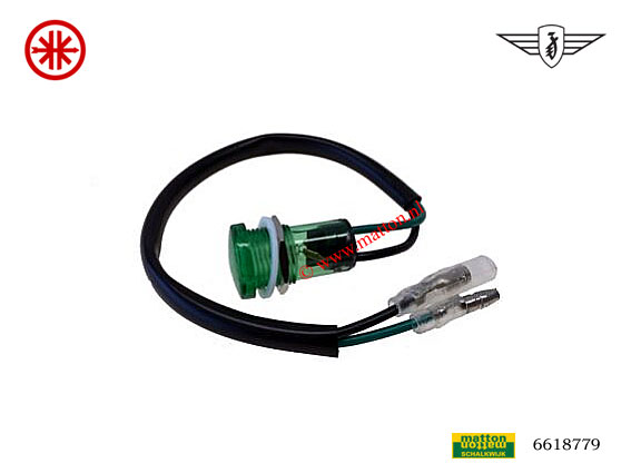 6618779 Cockpit controle lamp groen 12V 30x18mm