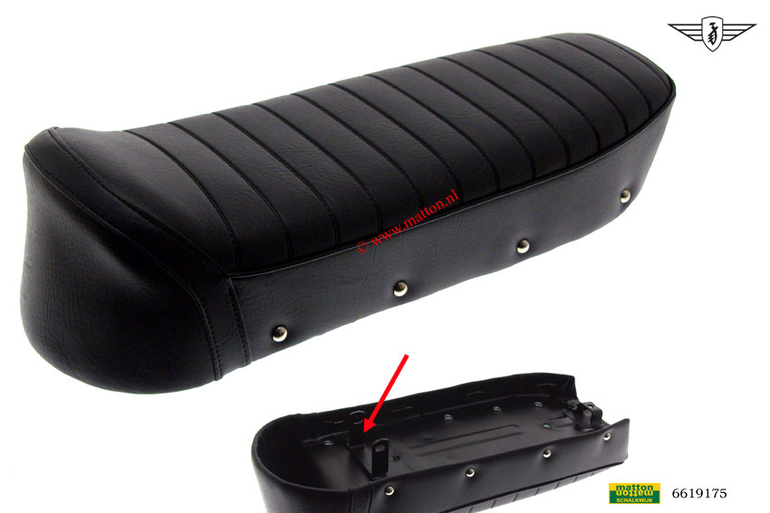 6619175 Buddy seat Denfeld zwart  Zundapp nieuw model met noppen