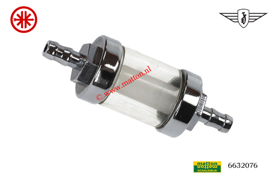 6632076 Benzinefilter demontabel 6mm Z/Kr