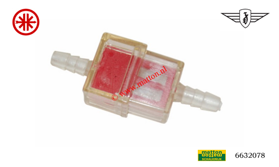 6632078 Benzinefilter vierkant 6mm Z/Kr