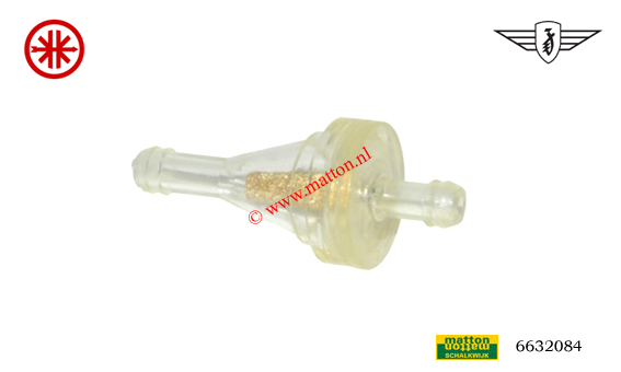 6632084 Benzinefilter transparant 6mm Z/Kr