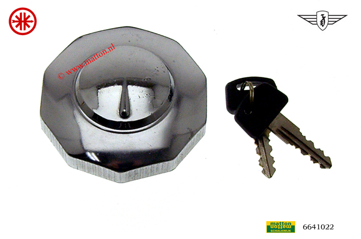 6641022 5305 Tankdop chroom Zundapp/Kreidler met slot