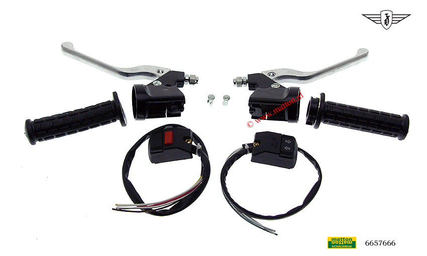 6657666 Blokhandleset Zundapp/Kreidler met 2 schakelaars