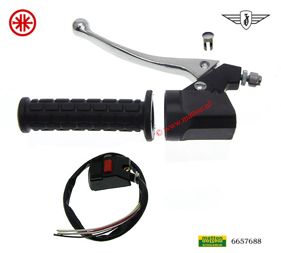 6657688 Blokhandle links recht Zundapp 530 met schakelaar