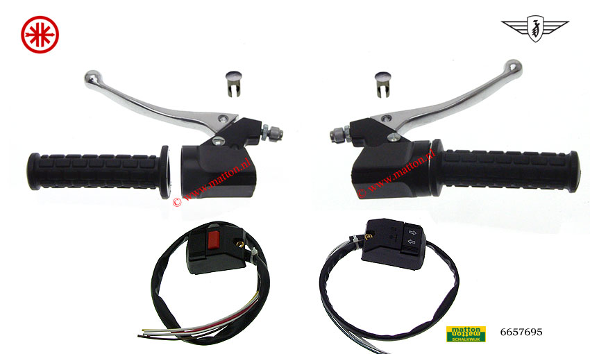 6657695 Blokhandleset recht Zundapp met 2 schakelaars