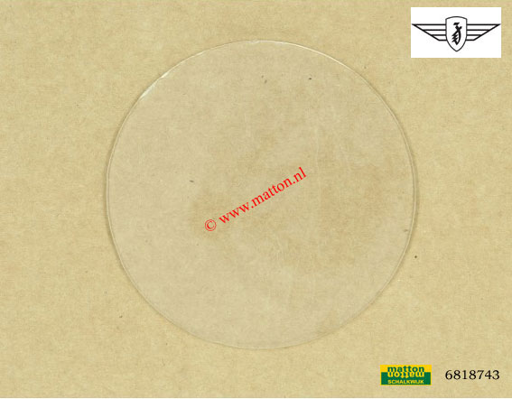 6618743 Tellerglas zonder opdruk VDO Zundapp 529 met zwarte rand