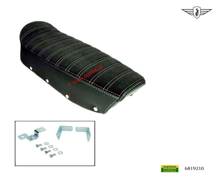 6819210 Buddy seat Denfeld Zundapp suede carbon grijs