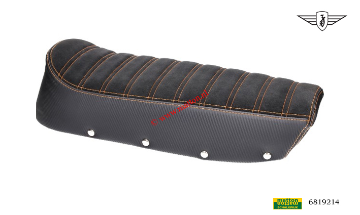6819214 Buddy seat Denfeld Zundapp suede carbon oranje