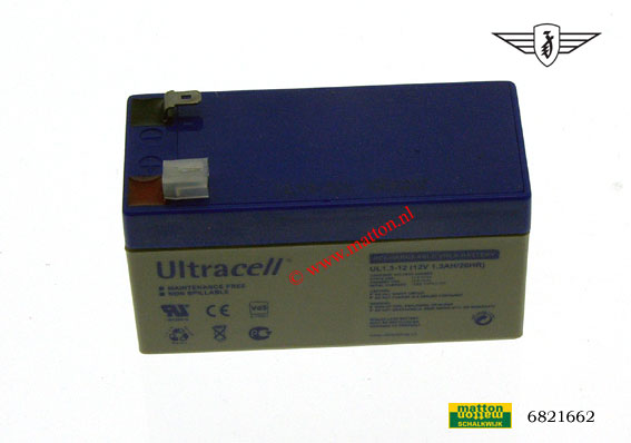6821662 Lood accu Ultracell 12V 1,3 Ah
