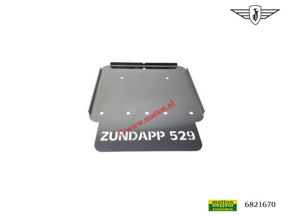 6821670 Kentekenplaat houder liggend RVS Zundapp 529