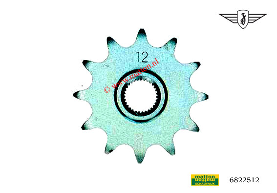 6822512 Voorkettingwiel 12 tands 3/16 Zundapp ZD40