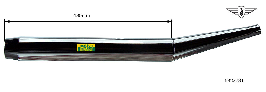 6822781 Uitlaat 30mm knik Zundapp blokfluit