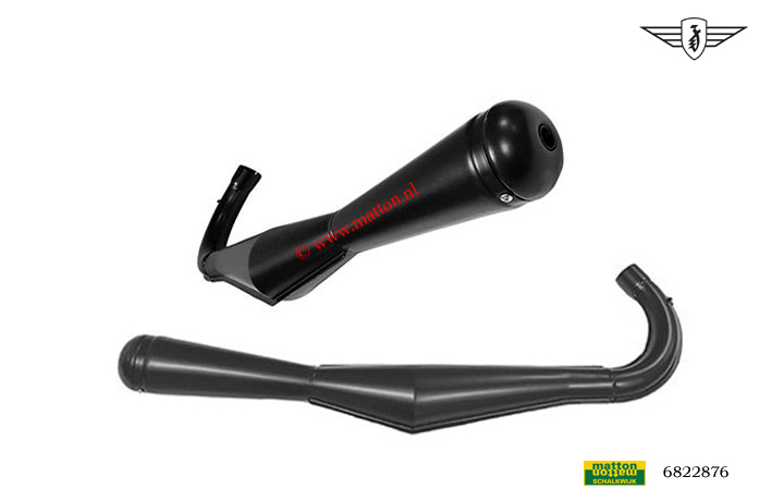 6822876 Megafoon muffler cpl Zundapp 36mm black