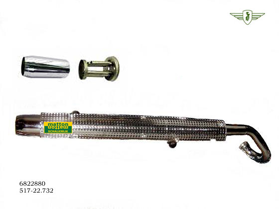 6822880 Exhaust cross Zundapp KS50 with heat protection