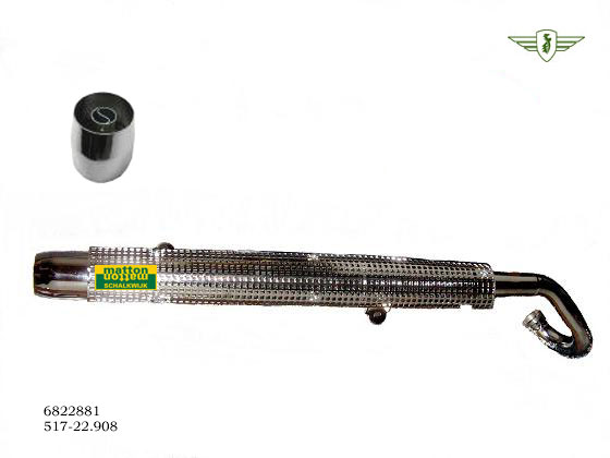 6822881 Exhaust cross Zundapp KS50 with heat protection